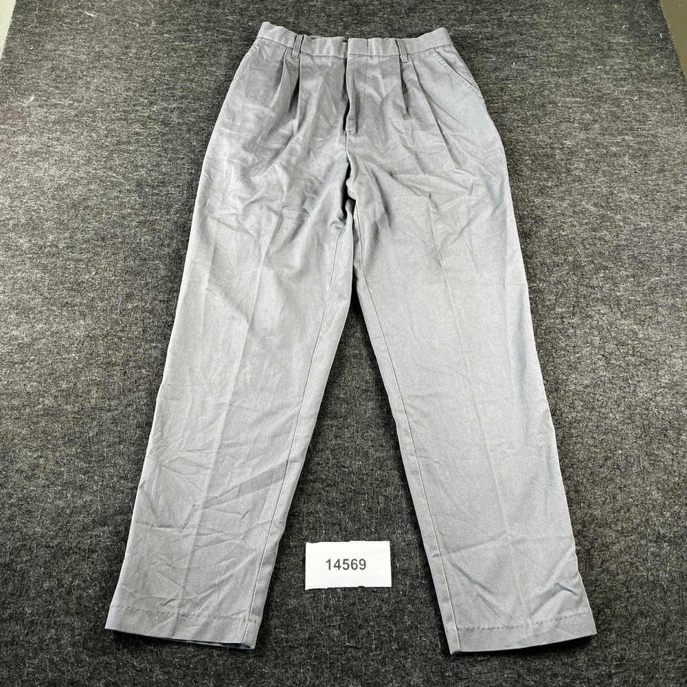 Chic Pleated Trousers Women 14 Grey Excellent Vintage Made in USA Slacks